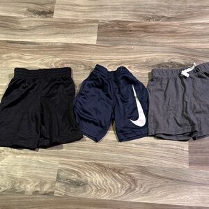Kids Black, Navy, and Gray Shorts Set
